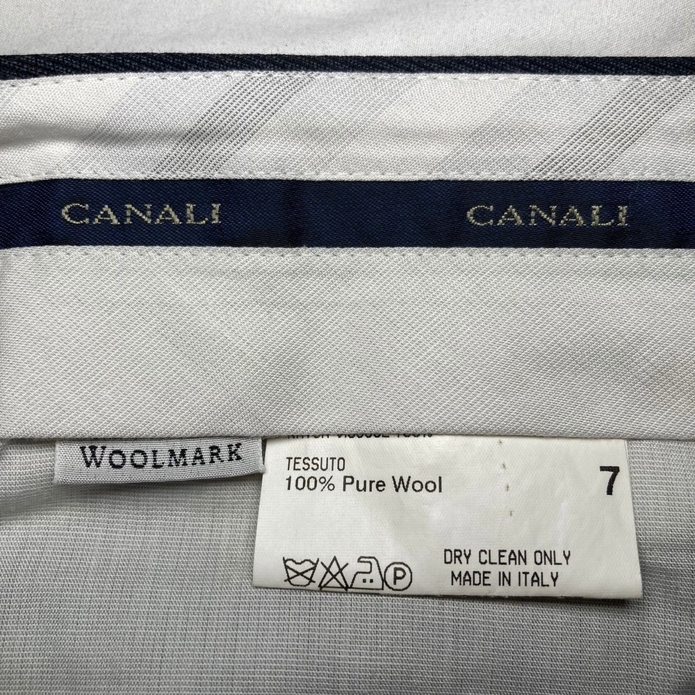Canali Pants Mens XL 38x31 100% Wool Formal Business Charcoal Gray Pleated Front - Picture 8 of 9